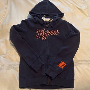 Soft as a Grape Sz Med full zip w/kangaroo pocket, Detroit Tigers blue & orange